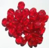 40 10mm Transparent Red Disk Beads
